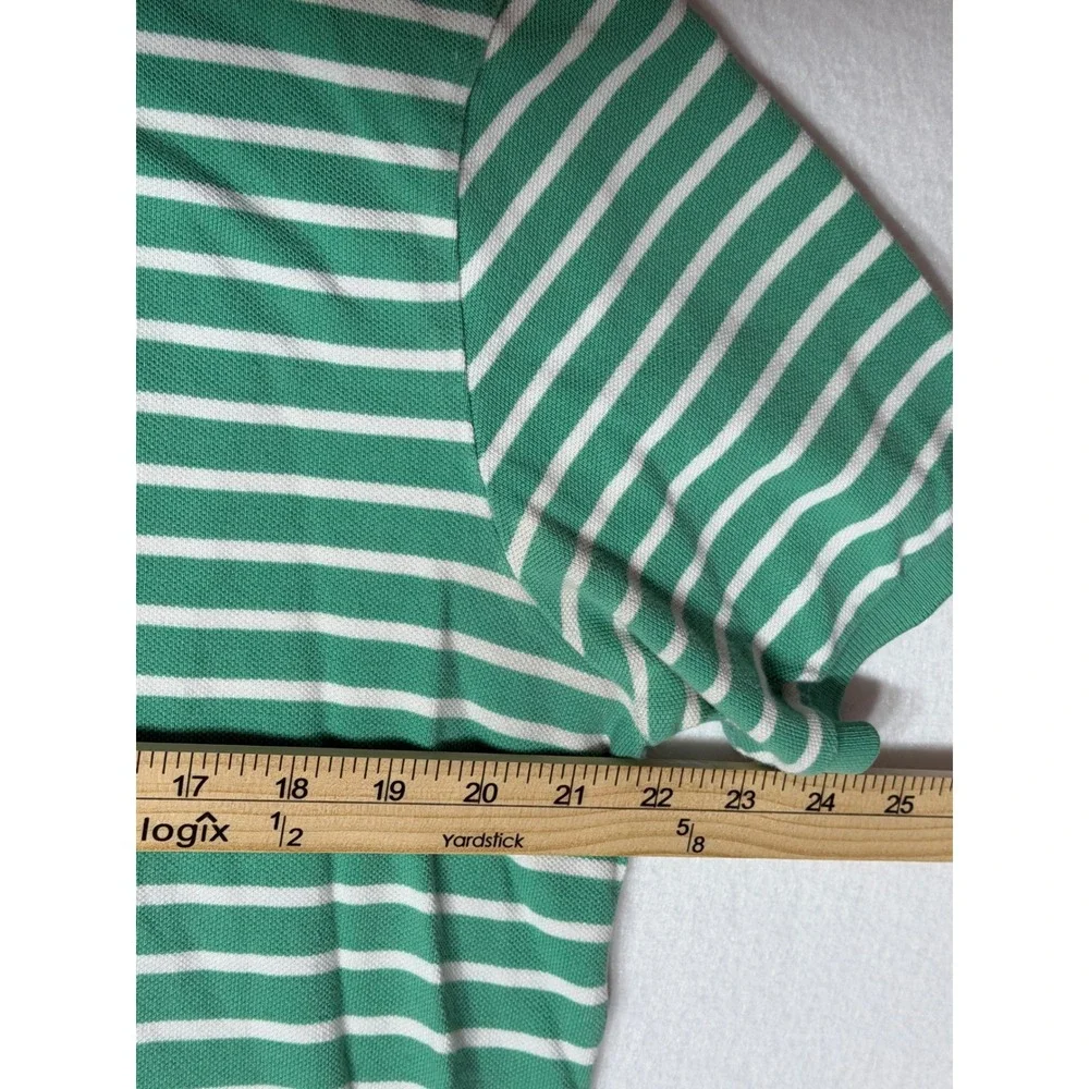 Polo Ralph‎ Lauren Men Custom Fit Striped Polo Shirt Green White Size XL